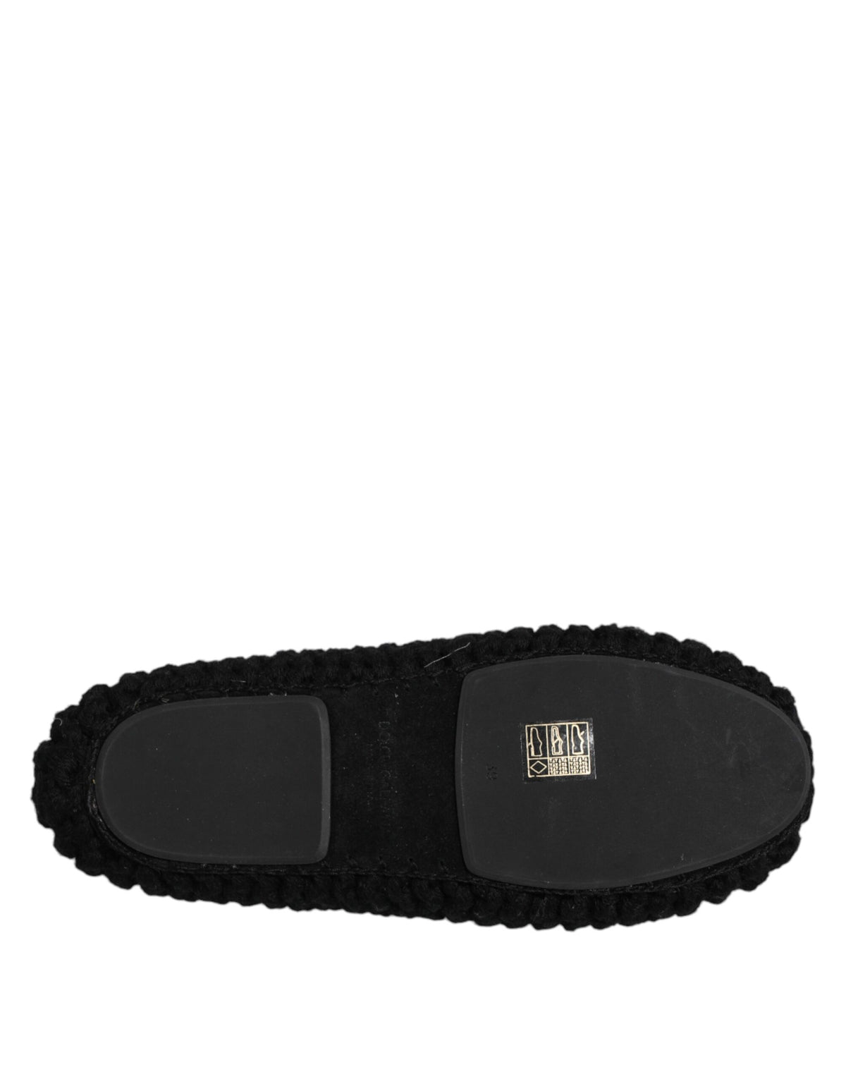 Dolce & Gabbana Schwarze Ballerinas aus Wolle