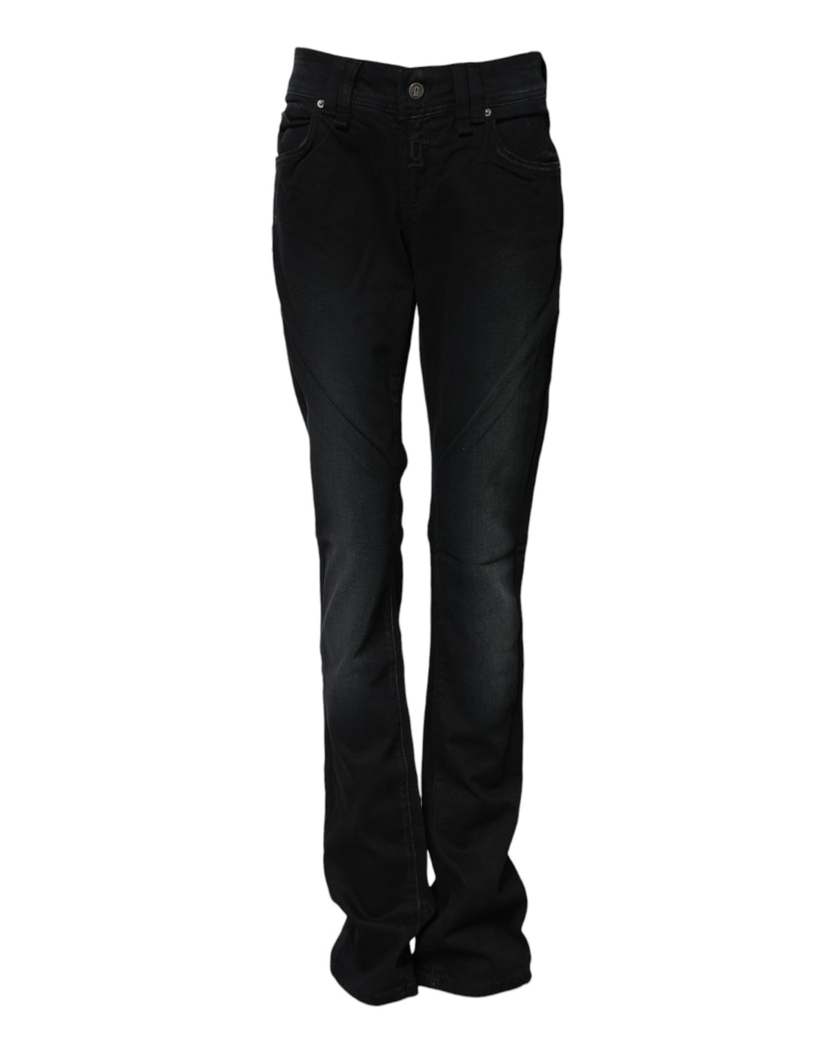 John Galliano Schwarze Mid-Waist Jeans aus Baumwoll-Stretch