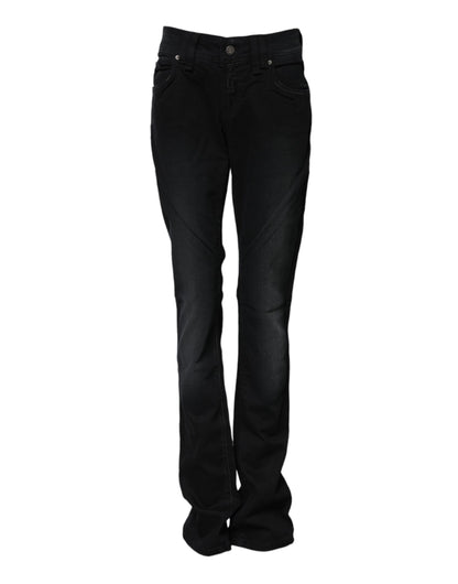 John Galliano Schwarze Mid-Waist Jeans aus Baumwoll-Stretch