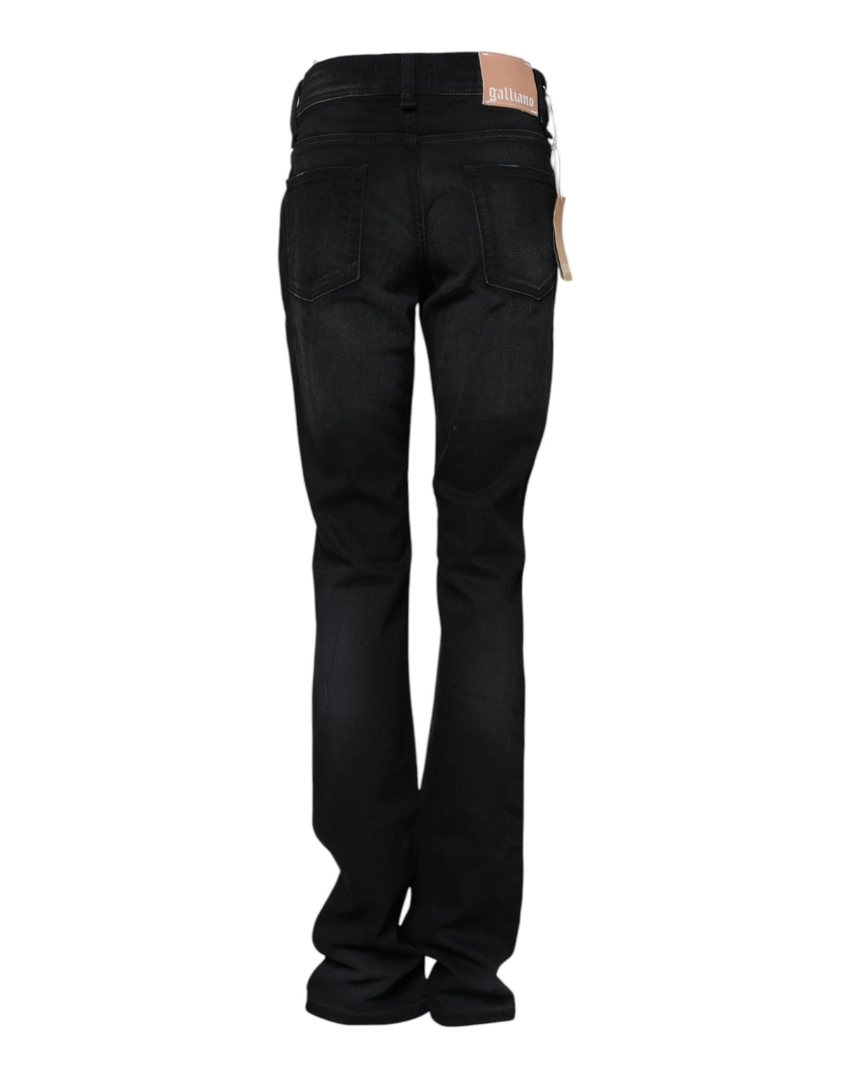 John Galliano Schwarze Mid-Waist Jeans aus Baumwoll-Stretch
