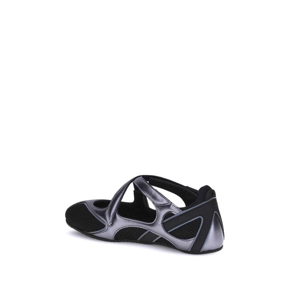 The Attico Schwarze Ballett-Flats aus Polyethylen