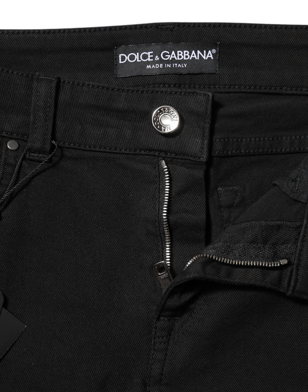 Dolce & Gabbana Schwarze Mid-Waist Skinny Jeans