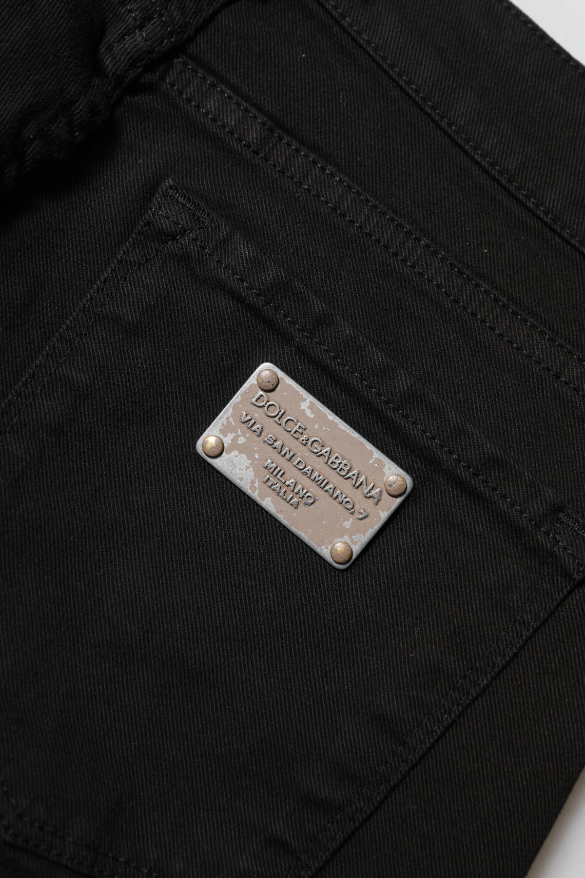 Dolce & Gabbana Schwarze Mid-Waist Skinny Jeans