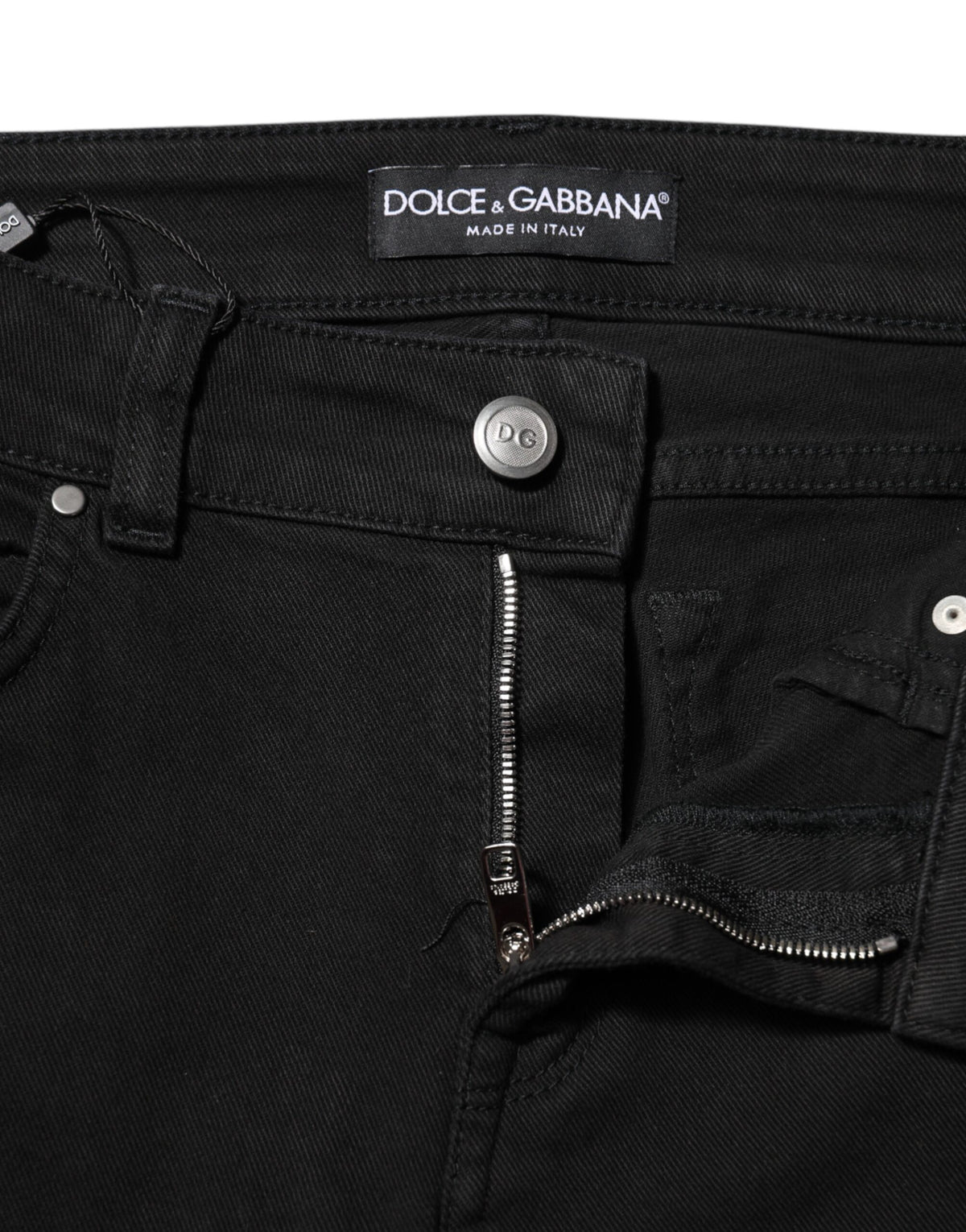 Dolce & Gabbana Schwarze Mid-Waist Skinny Jeans