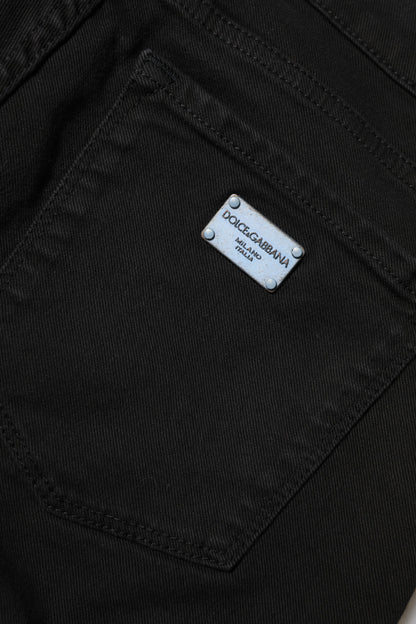 Dolce & Gabbana Schwarze Mid-Waist Skinny Jeans