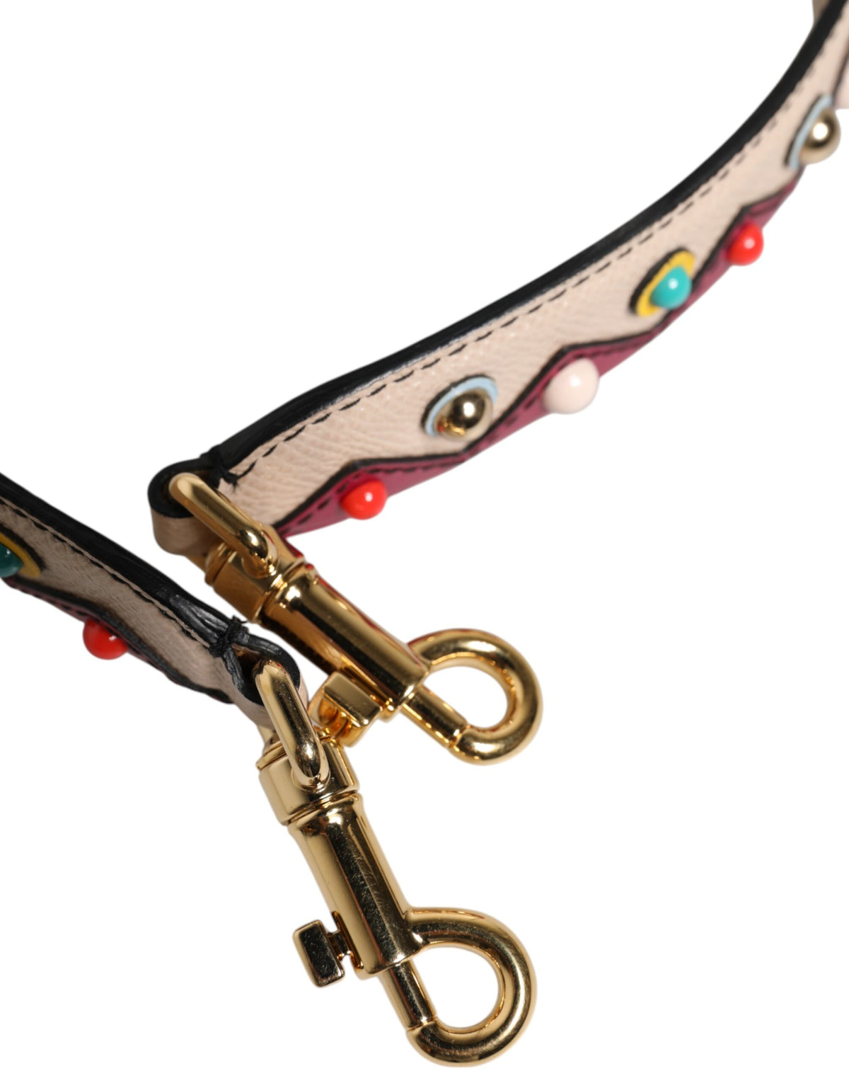 Dolce & Gabbana Tracolla Beige e Rossa in Pelle