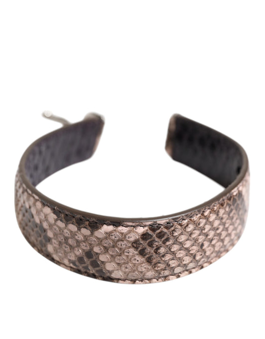 Dolce & Gabbana Brown Python Leather Bag Strap