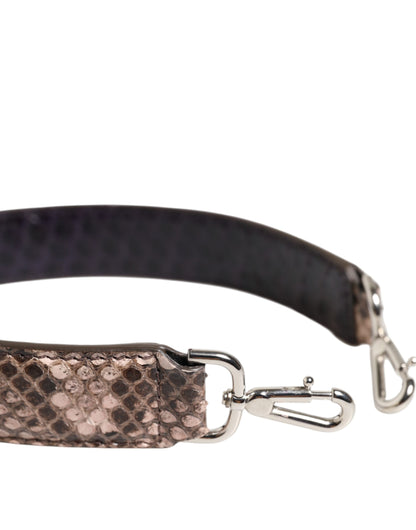 Dolce & Gabbana Braunes Exotenleder Handtasche Accessoire Schulterriemen