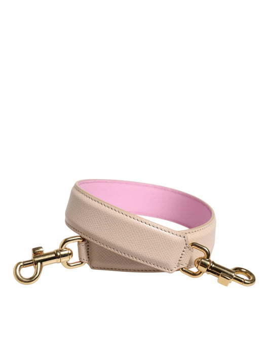 Dolce & Gabbana Tracolla in Pelle Rosa e Beige