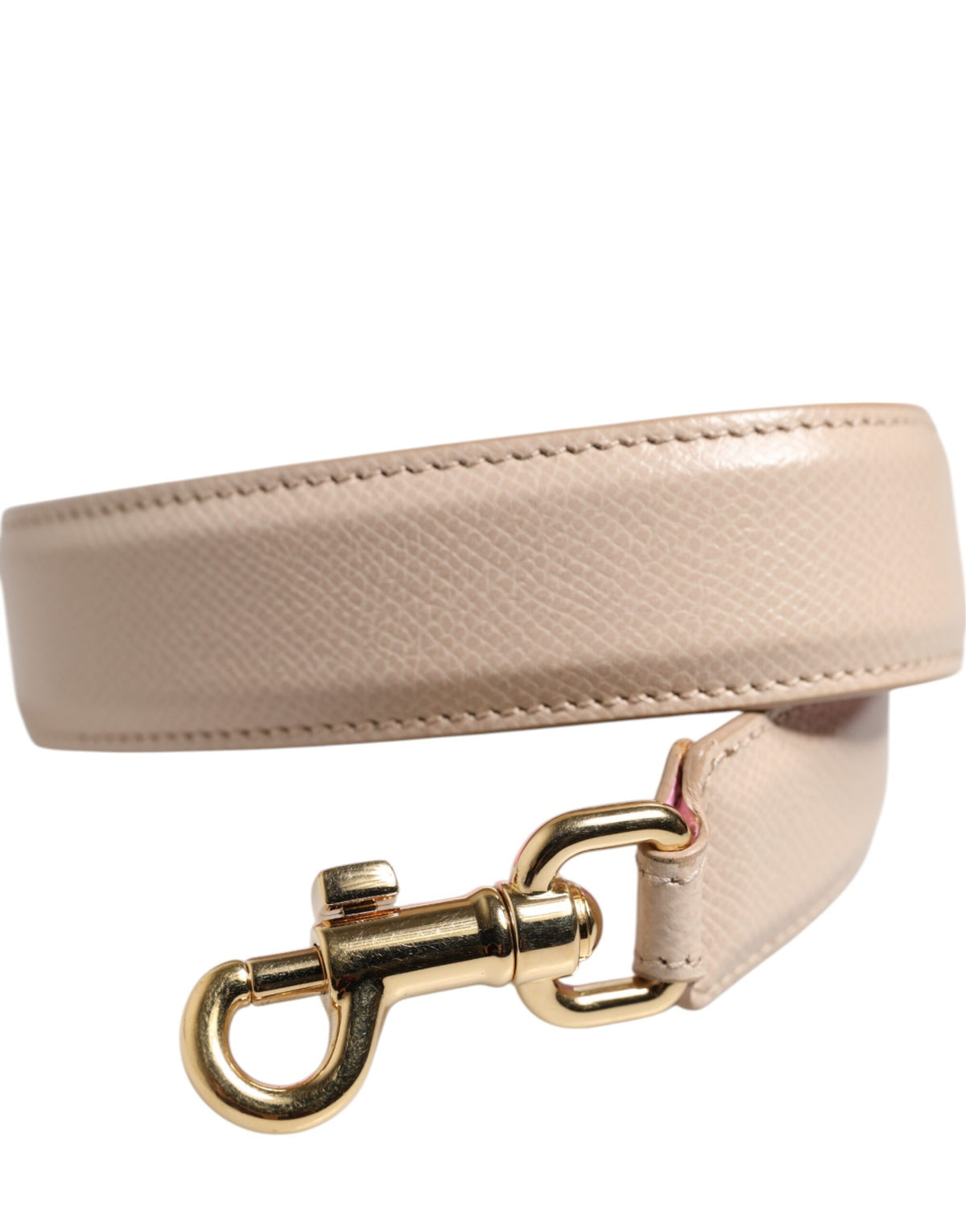 Dolce & Gabbana Tracolla in Pelle Rosa e Beige