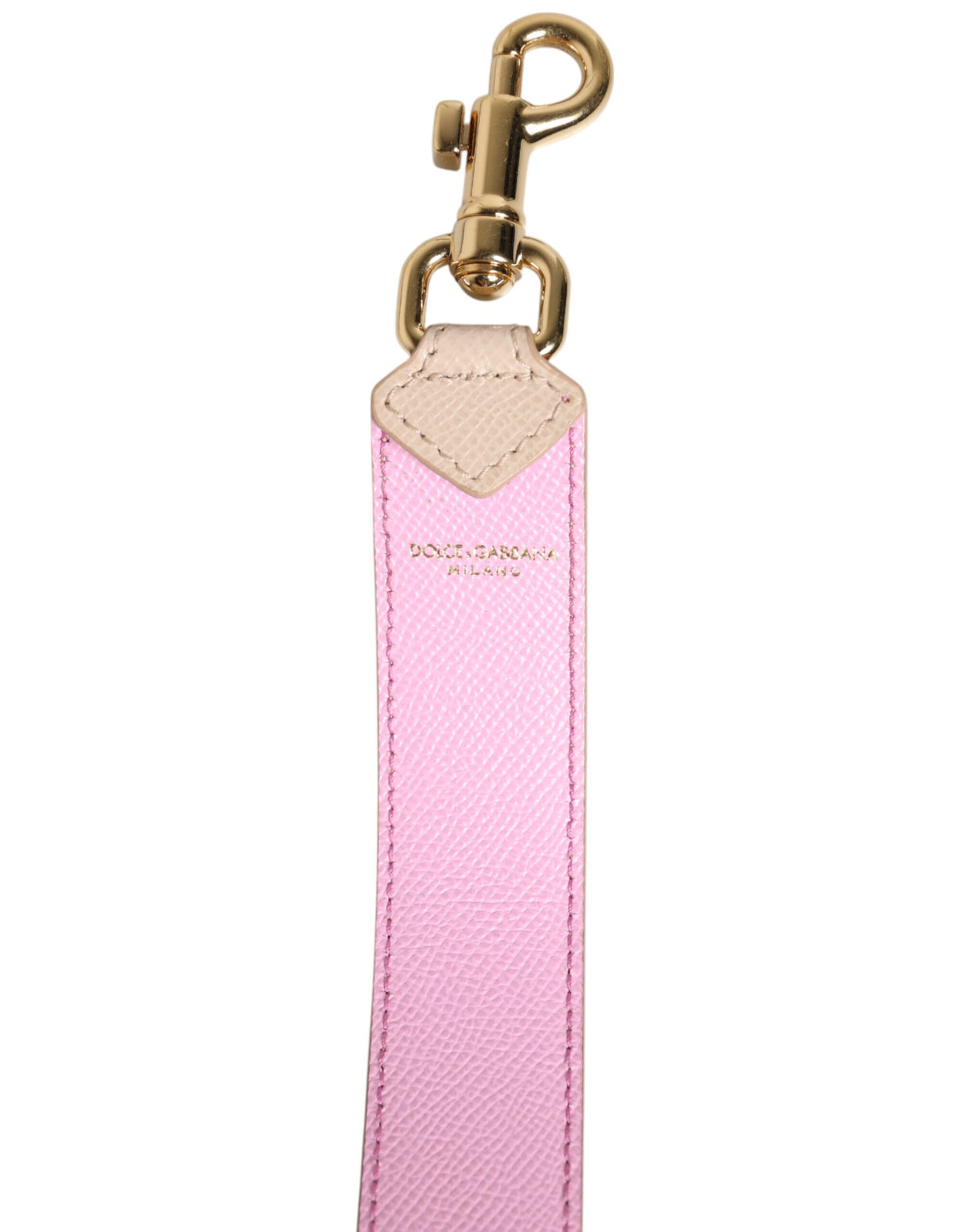 Dolce & Gabbana Tracolla in Pelle Rosa e Beige