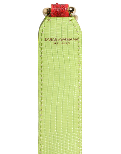 Dolce & Gabbana Rotes Exotenleder Handtasche Accessoire Schulterriemen