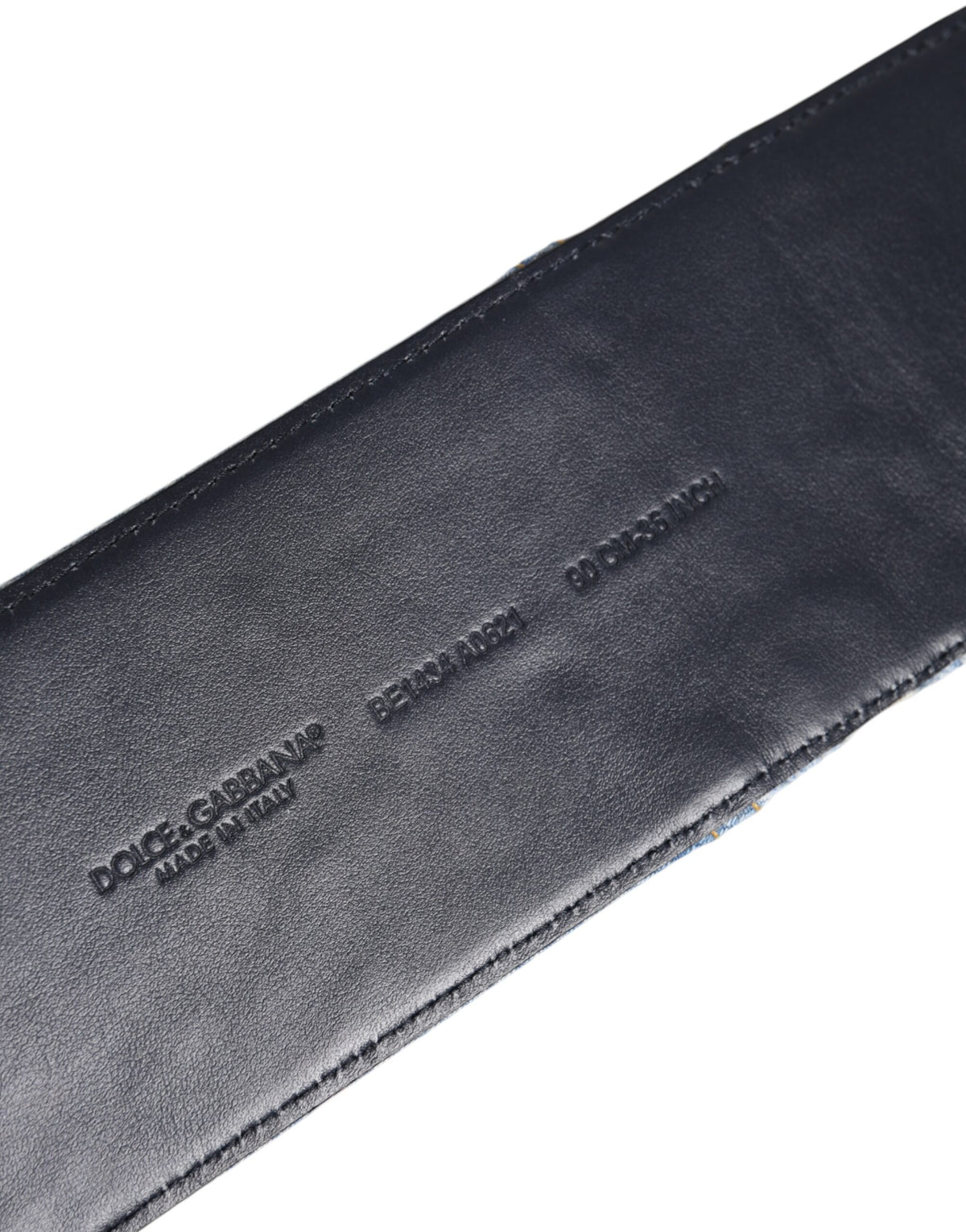 Dolce & Gabbana Cintura con fibbia, colore blu, in cotone e denim