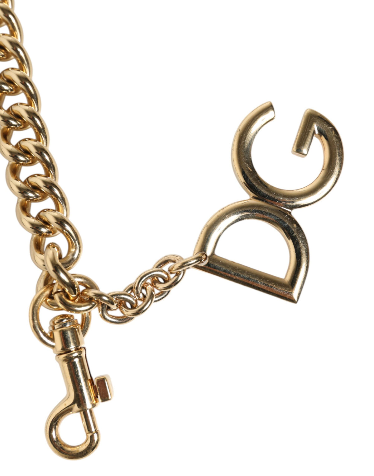 Dolce & Gabbana Tracolla a Catena in Ottone Marrone con Stampa Leopardo