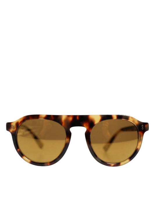 Dolce & Gabbana DG4306 Braune Acetat-Sonnenbrille mit Leopardenmuster