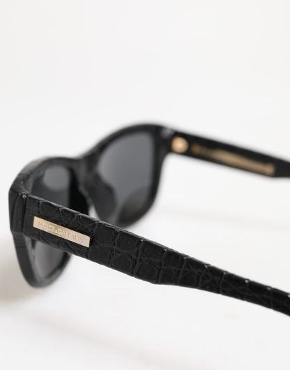 Dolce & Gabbana Occhiali da sole, colore nero, in pelle e vetro