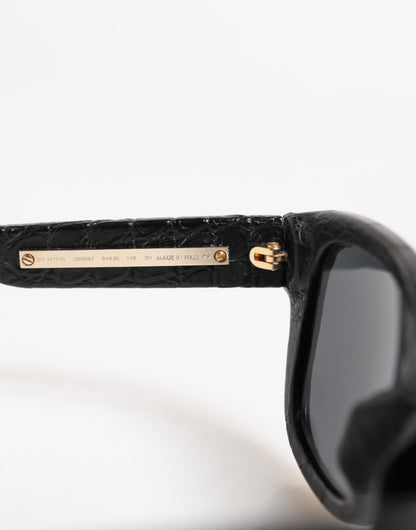 Dolce & Gabbana Occhiali da sole, colore nero, in pelle e vetro