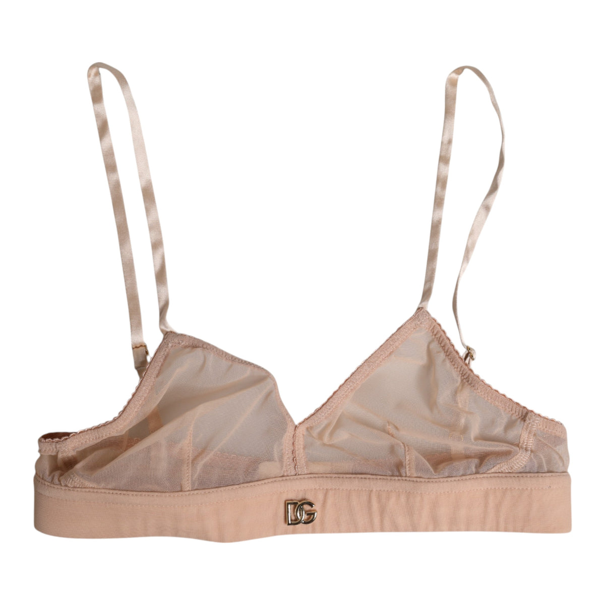 Dolce & Gabbana Puderrosa Balconette-BH mit DG-Logo