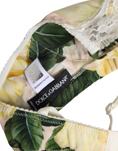 Dolce & Gabbana Multicolor Floral Print Non Wire BH Unterwäsche