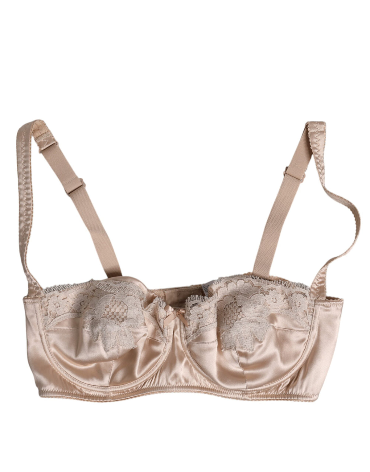 Dolce & Gabbana Reggiseno beige in seta e fibra elasticizzata