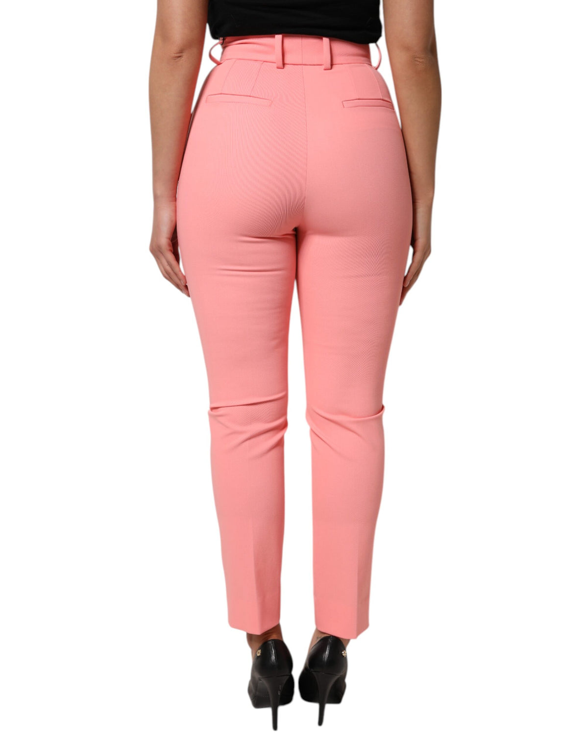 Dolce & Gabbana Rosa High-Waist Tapered Hose