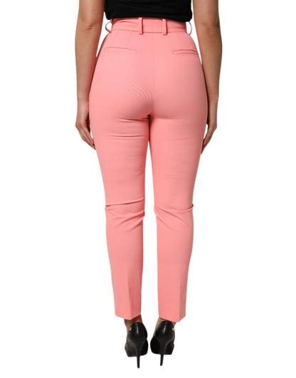 Dolce & Gabbana Rosa High-Waist Tapered Hose