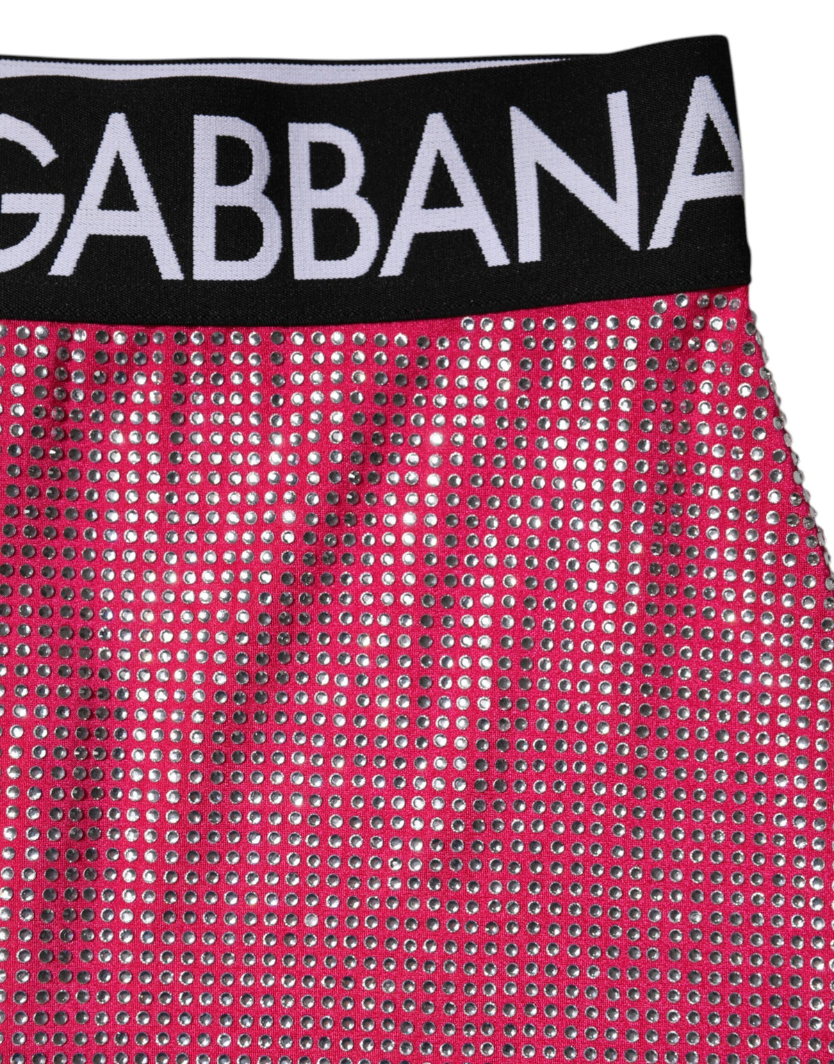 Dolce & Gabbana Rosa Minirock mit Kristallverzierung