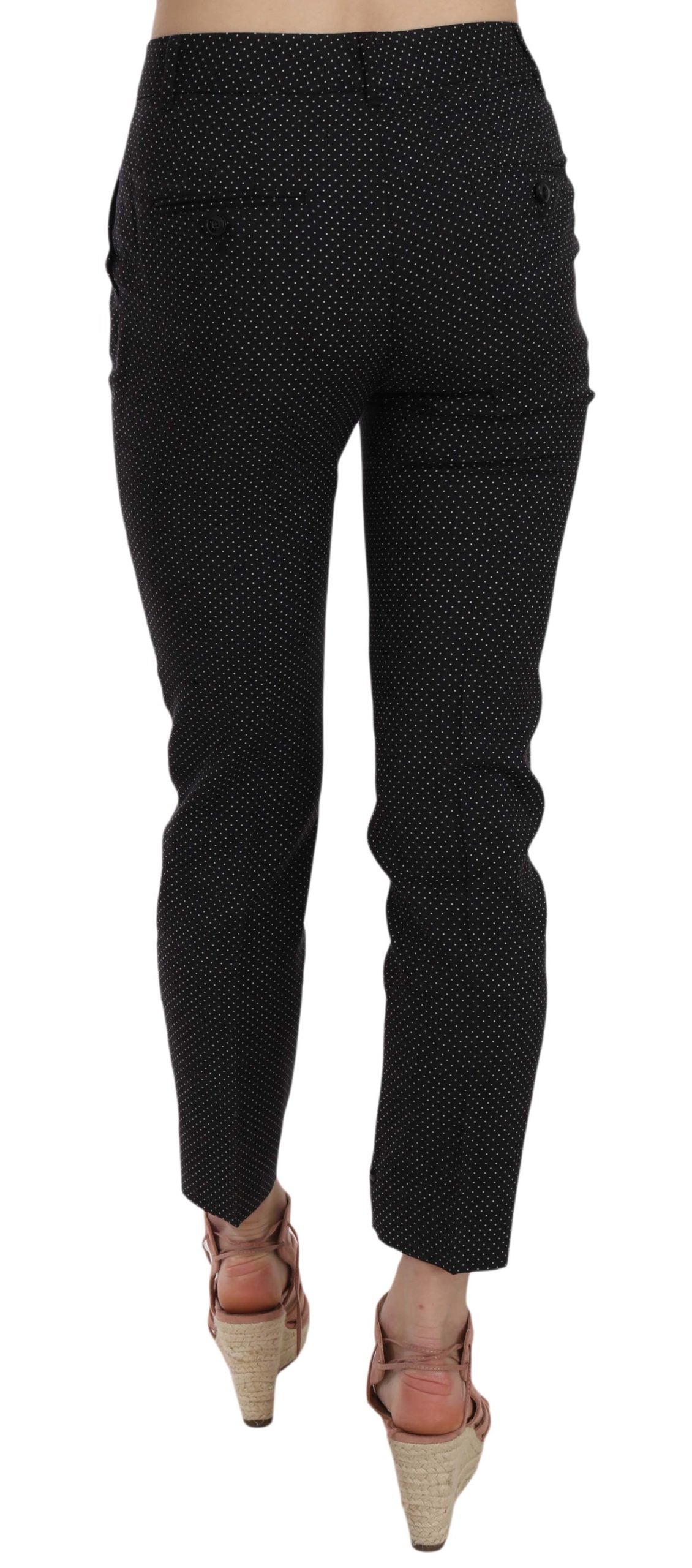 Dolce & Gabbana Polka Dot Slim Capri Hose Tapered Pants