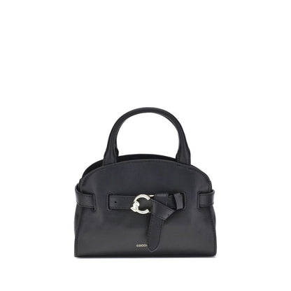 Coccinelle Schwarze Kalbsleder Bos Taurus Handtasche