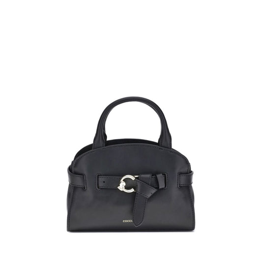 Coccinelle Schwarze Kalbsleder Bos Taurus Handtasche