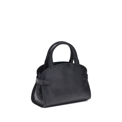 Coccinelle Schwarze Kalbsleder Bos Taurus Handtasche