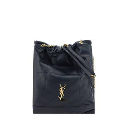 Saint Laurent Schwarze Lammleder Schultertasche Ovis Aries Aries
