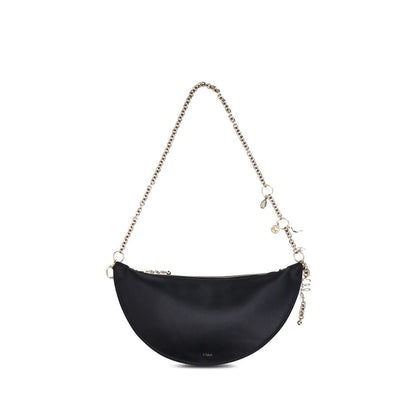 Chloé Schwarze Bos Taurus Kalbsleder Schultertasche