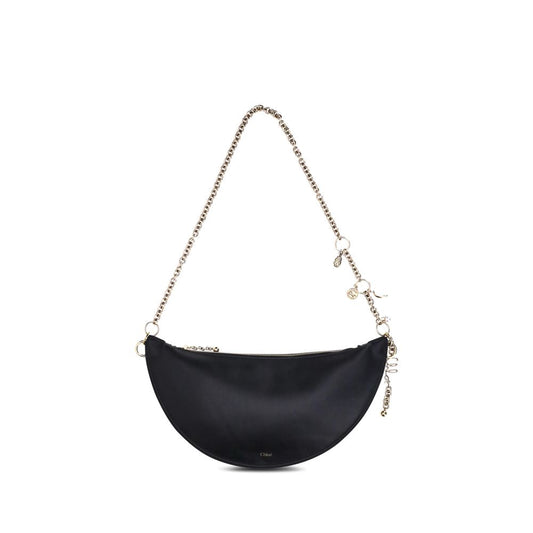 Chloé Schwarze Bos Taurus Kalbsleder Schultertasche
