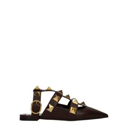 Valentino Garavani Braune Ledersandalen