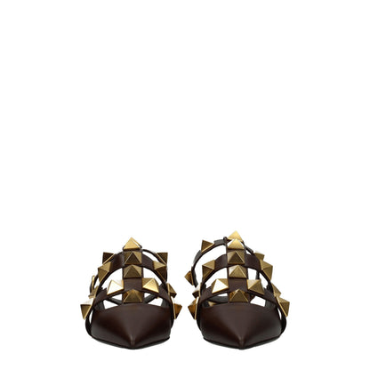 Valentino Garavani Braune Ledersandalen