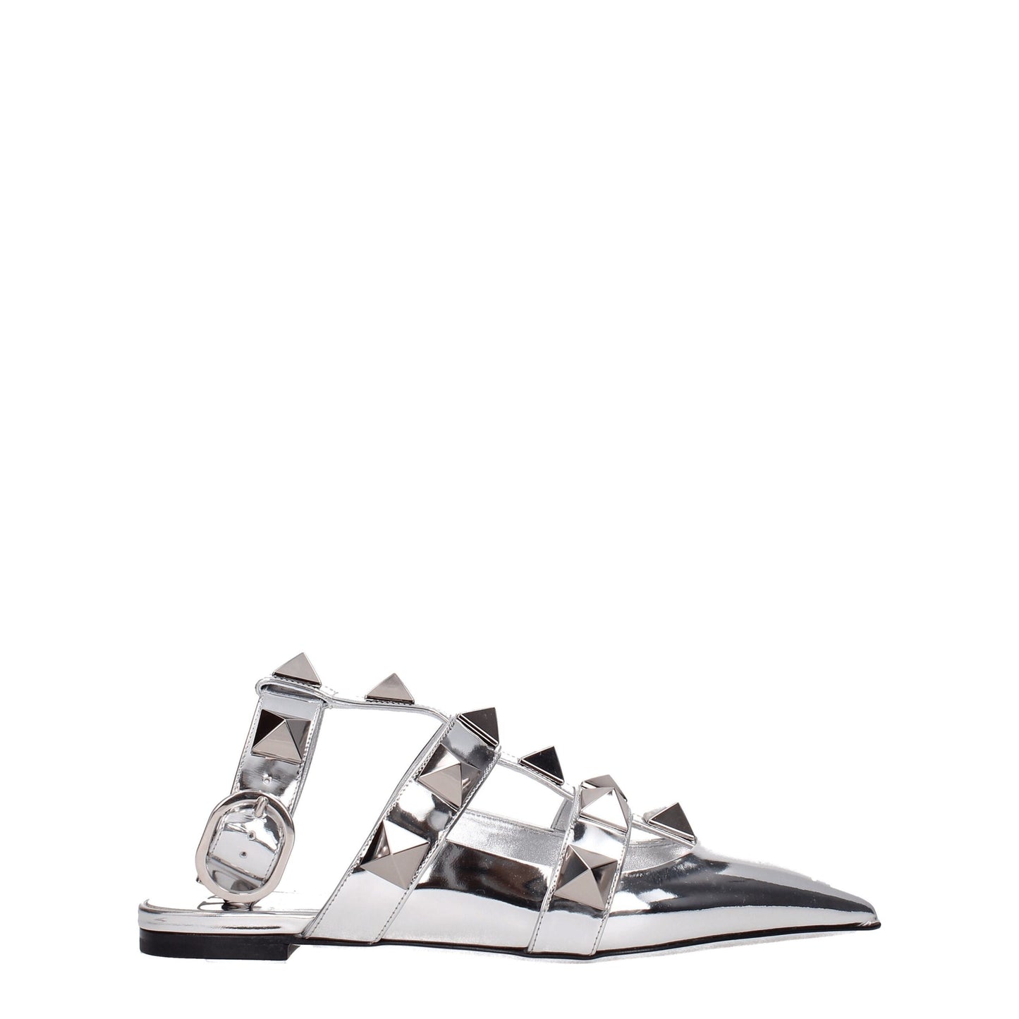 Valentino Garavani Graue Ledersandalen