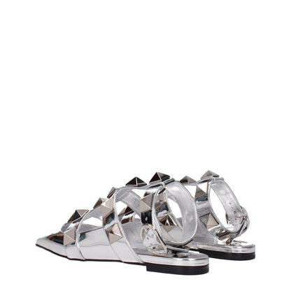 Valentino Garavani Graue Ledersandalen