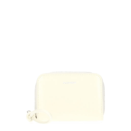 Jil Sander Beige Leder Portemonnaie