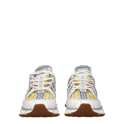 Versace Weiße Stoff-Sneaker im Athletic-Look