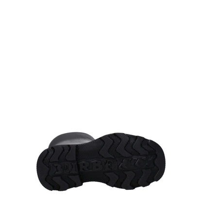 Burberry Schwarze Regenstiefel aus Baumwolle