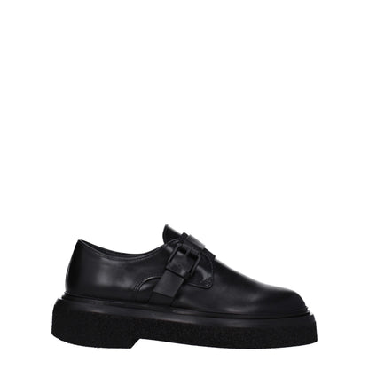 Max Mara Schwarze Oxford- und Derby-Schuhe aus Leder