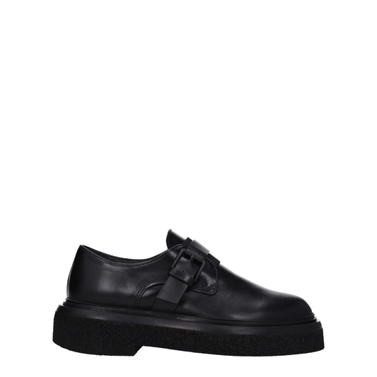 Max Mara Black Leather Oxfords and Derbies