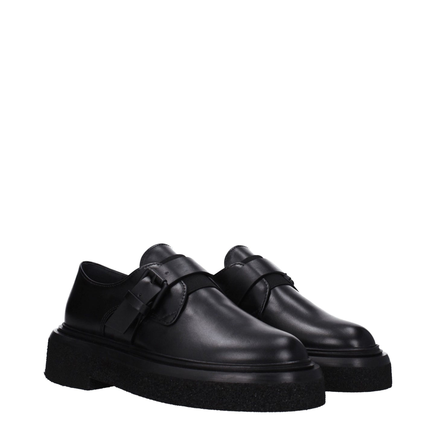 Max Mara Schwarze Oxford- und Derby-Schuhe aus Leder
