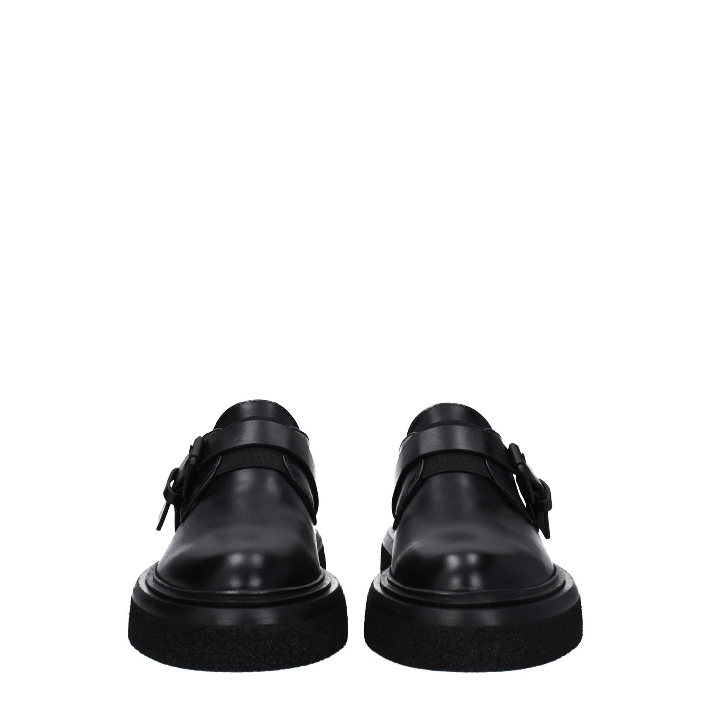 Max Mara Schwarze Oxford- und Derby-Schuhe aus Leder