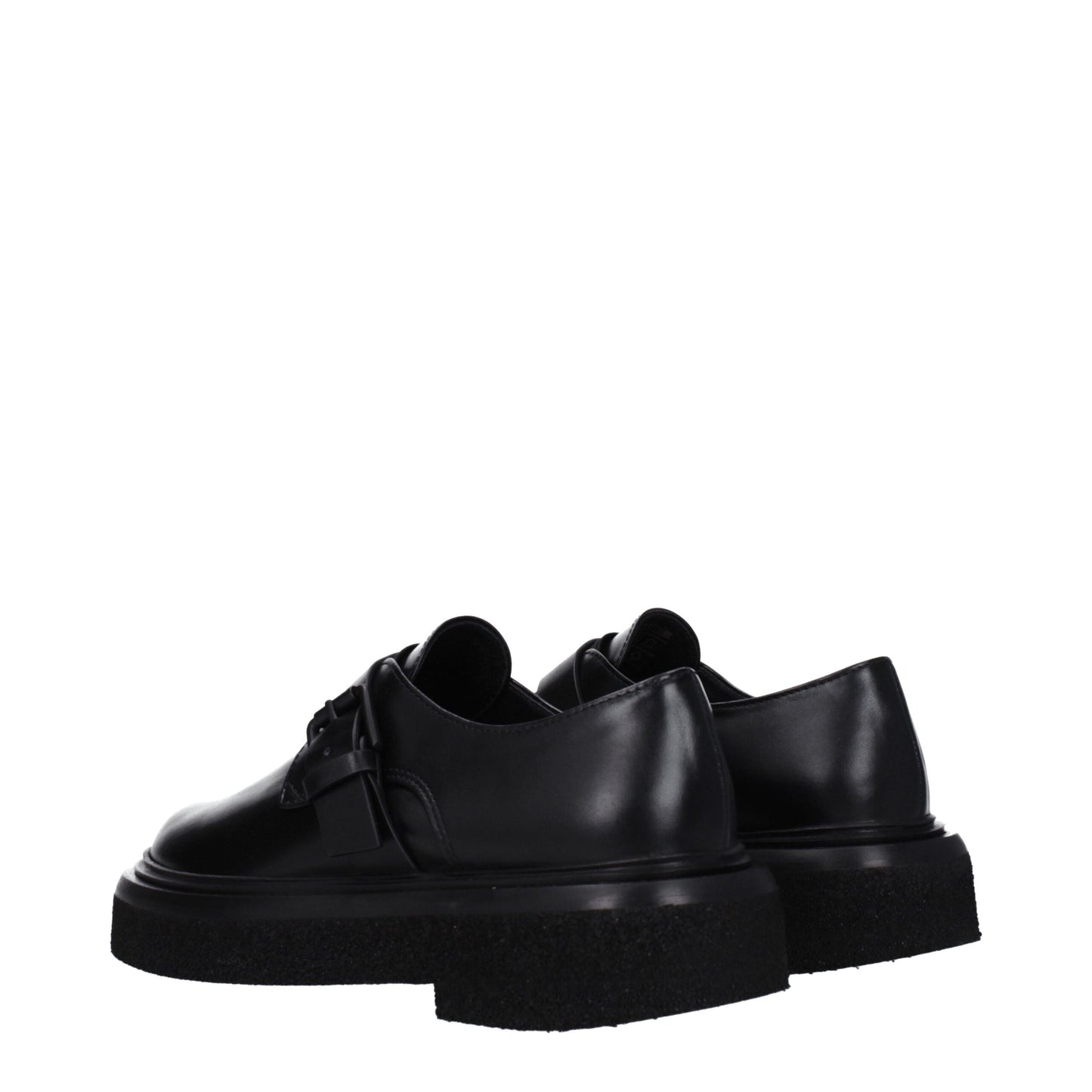 Max Mara Schwarze Oxford- und Derby-Schuhe aus Leder