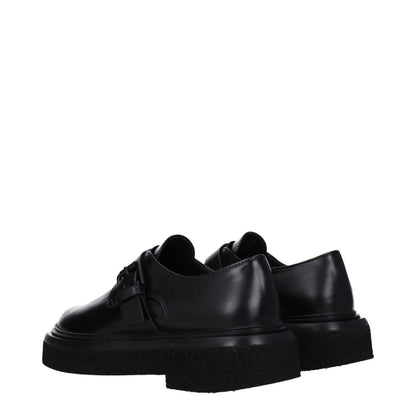 Max Mara Schwarze Oxford- und Derby-Schuhe aus Leder