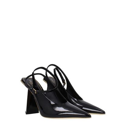 Valentino Garavani Schwarze Ledersandalen