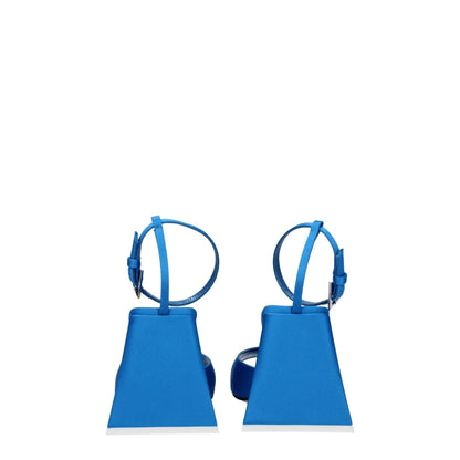 The Attico Satin-Stilettos mit hohem Absatz in Blau
