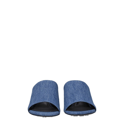 Givenchy Blaue Stoff-Plateausandalen